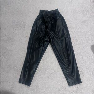Madewell Paperbag Waist Vegan Leather Pants